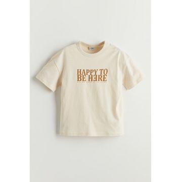 Tricou regular fit cu imprimeu text
