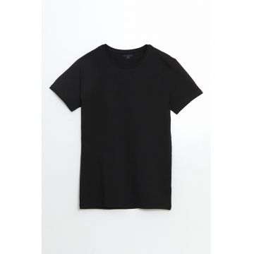 Tricou slim fit cu model uni