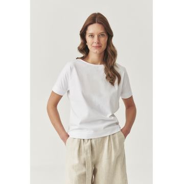Tricou uni cu decolteu rotund