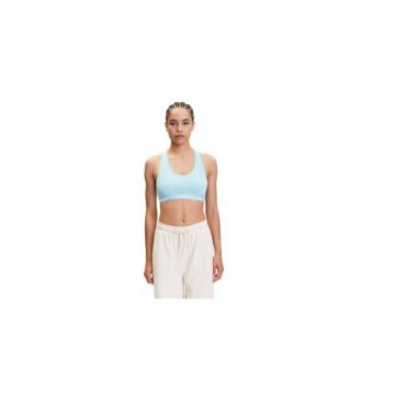 Bustiera sport dama -  bumbac si modal - albastru - elastan -