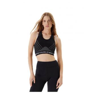 Maiou scurt dama -  nylon/poliester/elastan - negru/gri