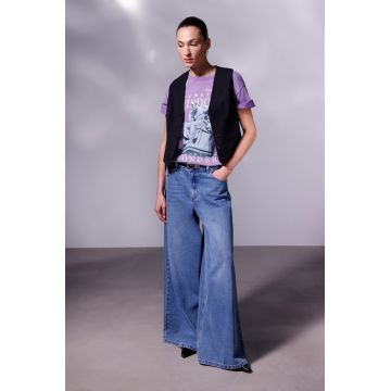 Medicine tricou din bumbac culoarea violet