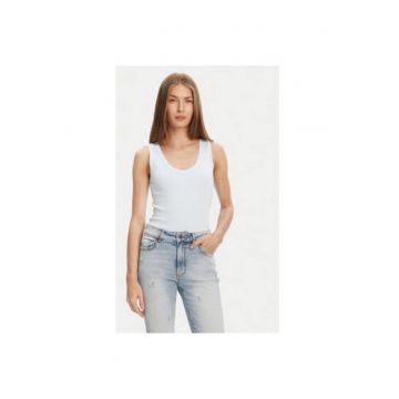 Top dama  3GA2DH010 - Bumbac - L INTL - Albastru deschis