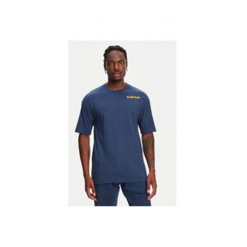 Tricou barbati  351S5GW - Bumbac organic - Albastru