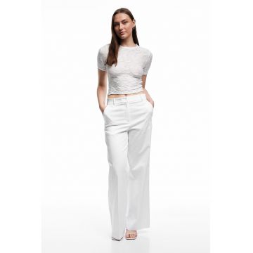 Tricou crop texturat