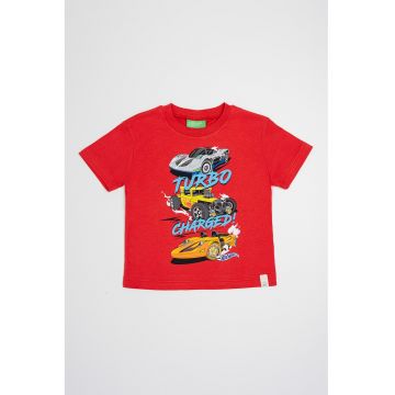 Tricou cu imprimeu Hot Wheels