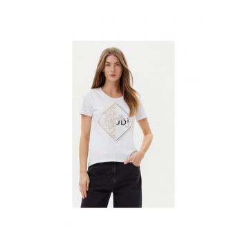 Tricou dama  511BD64039 - Bumbac - Alb