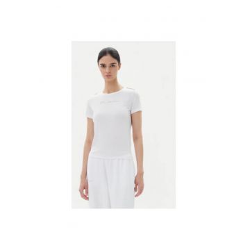 Tricou dama Ea7 Emporio Armani - 7W000274 AF12945 - Poliester/Viscoza - Alb