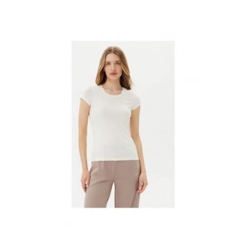 Tricou dama Ea7 Emporio Armani - 8NTT65 TJDQZ - Bumbac/Modal - 2XL INTL - Alb
