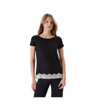 Tricou dama -  viscoza/elastan - negru -