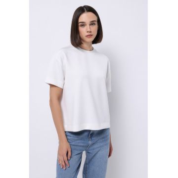 Tricou din amestec de modal cu maneci cazute