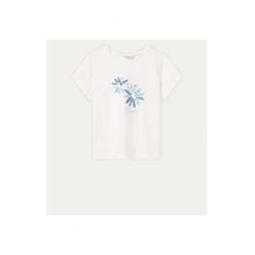 Tricou fete  6020 - Bumbac/Elastan - Ecru