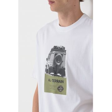 Tricou lejer de bumbac cu imprimeu foto