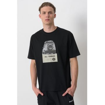 Tricou lejer de bumbac cu imprimeu foto