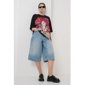 Tricou lejer din bumbac cu imprimeu grafic