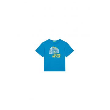 Tricou pentru baieti  3JERG10JQ - Bumbac - Albastru