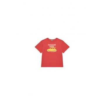 Tricou pentru baieti  3JERG10JQ - Bumbac - Rosu