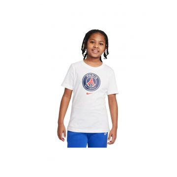 Tricou sport  Paris Saint-Germain - decolteu rotund - alb - bumbac