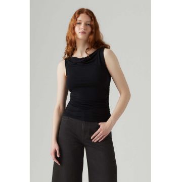 Top slim fit cu fronseuri