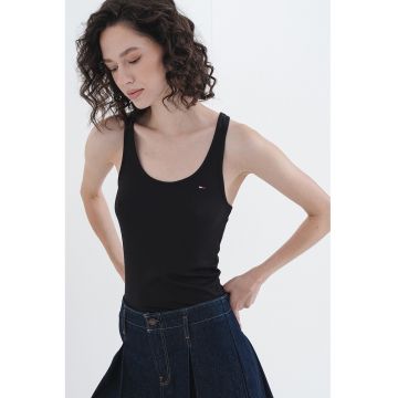 Top slim fit din amestec de modal
