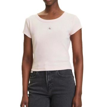 Tricou Calvin Klein A- WOVEN LABEL 2X2 RIB BABYTEE