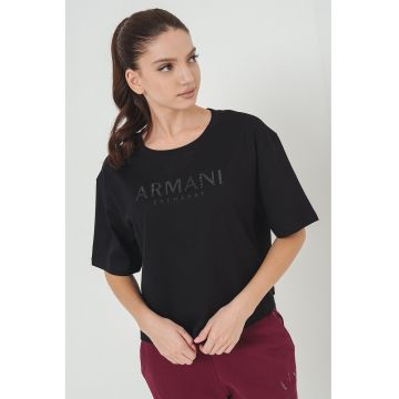 Tricou crop cu maneci cazute