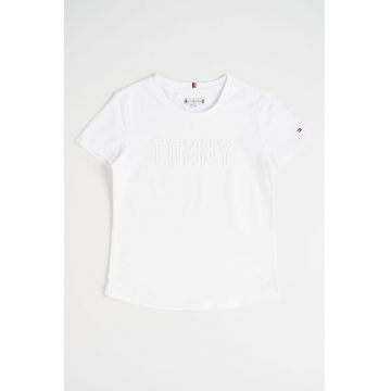 Tricou cu decolteu la baza gatului si logo