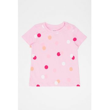 Tricou cu decolteu rotund si buline