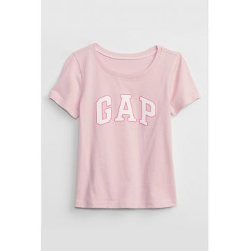 Tricou cu decolteu rotund si imprimeu logo