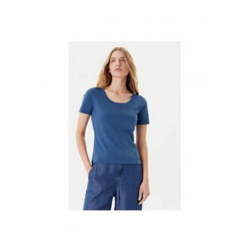 Tricou dama  3GA2D1066 - Bumbac - Bleumarin
