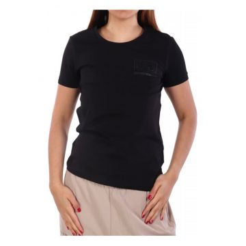 Tricou dama -  Bumbac/Elastan - Negru