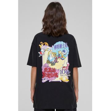 Tricou de bumbac cu imprimeu Alice in Wonderland