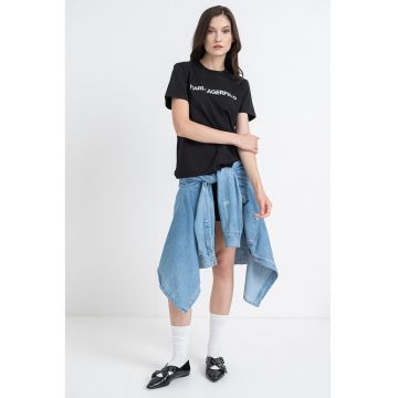Tricou de bumbac organic cu imprimeu logo