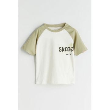 Tricou din bumbac cu model text