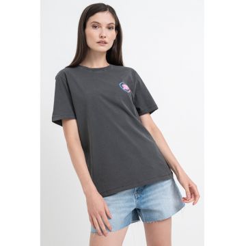 Tricou lejer cu imprimeu grafic neon
