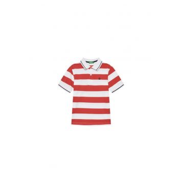 Tricou Polo baieti  39QAC301T - Bumbac - Rosu