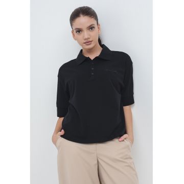 Tricou polo cu maneci cazute