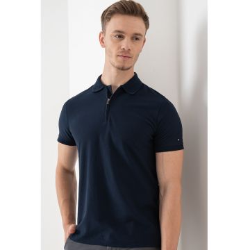 Tricou polo slim fit de bumbac organic