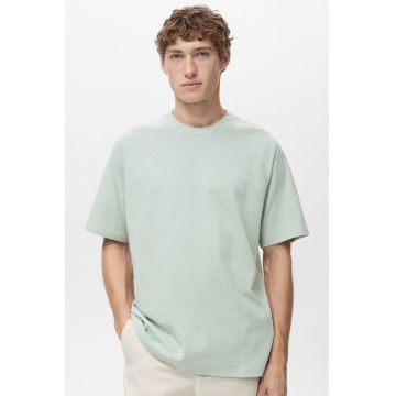 Tricou relaxed fit din in si bumbac