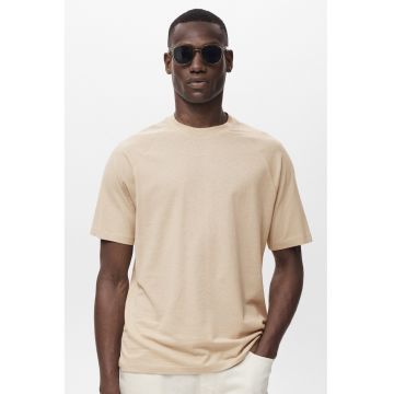 Tricou relaxed fit din in si bumbac