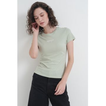 Tricou slim fit cu imprimeu logo