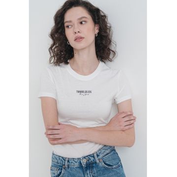 Tricou slim fit cu imprimeu logo