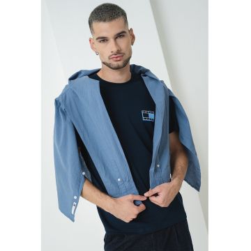 Tricou slim fit de bumbac cu logo