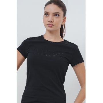 Tricou slim-fit decorat cu logo