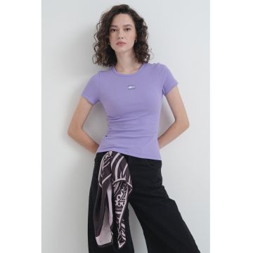 Tricou slim fit striat