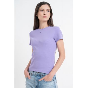 Tricou slim fit striat