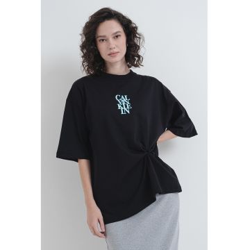 Tricou supradimensionat cu imprimeu logo