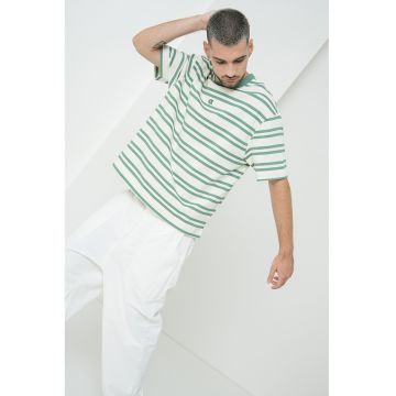 Tricou supradimensionat cu model in dungi