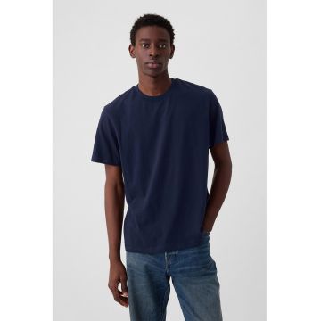 Tricou unisex de bumbac cu decolteu la baza gatului