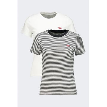 Set de tricouri slim fit cu decolteu rotund - 2 piese